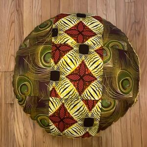 Handmade African fabric floor pillow
